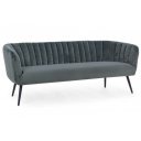 VANELLE design bársony kanapé - 175cm - szürke/kék