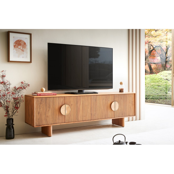 SURIMU prémium akác TV-szekrény - 175/200/240cm bútor