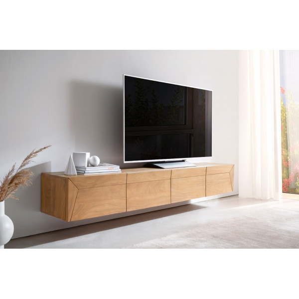 KENNEDY prémium akác fali TV-szekrény - 200/220cm