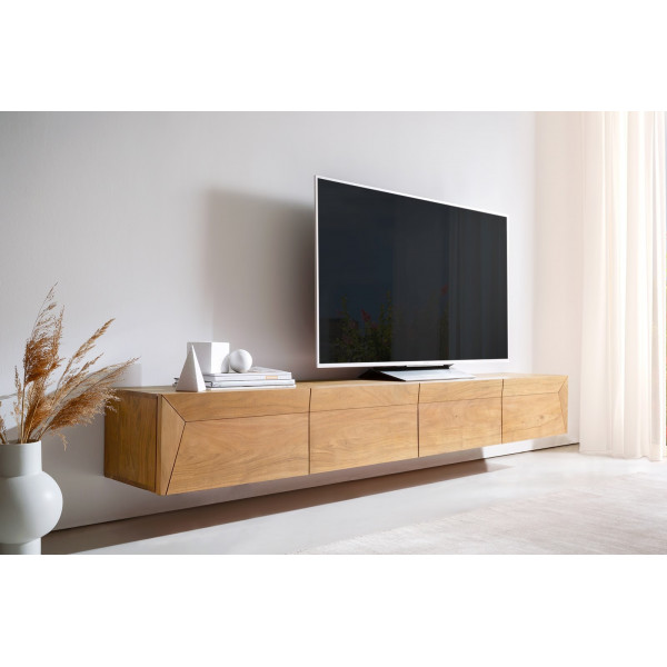 KENNEDY prémium akác fali TV-szekrény - 220cm bútor