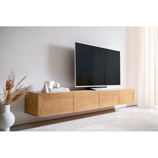 KENNEDY prémium akác fali TV-szekrény - 220cm