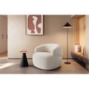 BONILLA design bouclé fotel - fehér/szürke