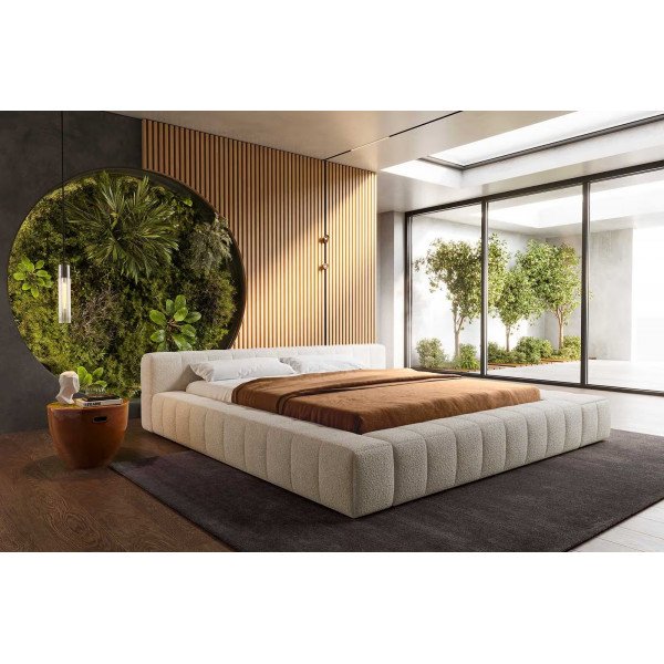 PAVAROTTI prémium  ágykeret -180cm - beige bouclé