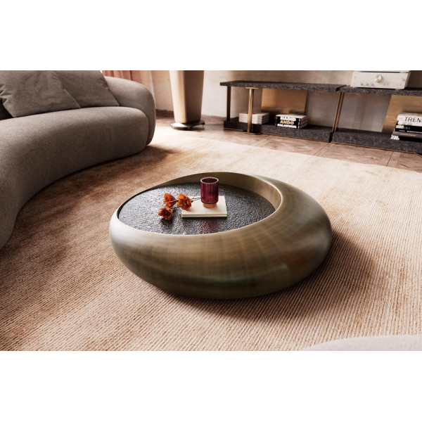MELILLA design dohányzóasztal - 100cm - arany/ezüst