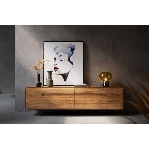 NOTTURNO prémium akác fali TV-szekrény - 200/220cm