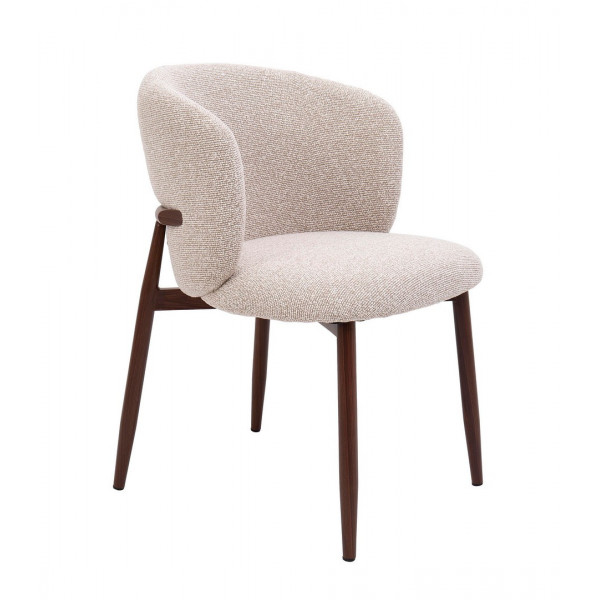 MAREN modern boucle szék - beige/terrakotta