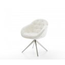 GAIO-II prémium boucle étkezőszék - beige/fehér/szürke