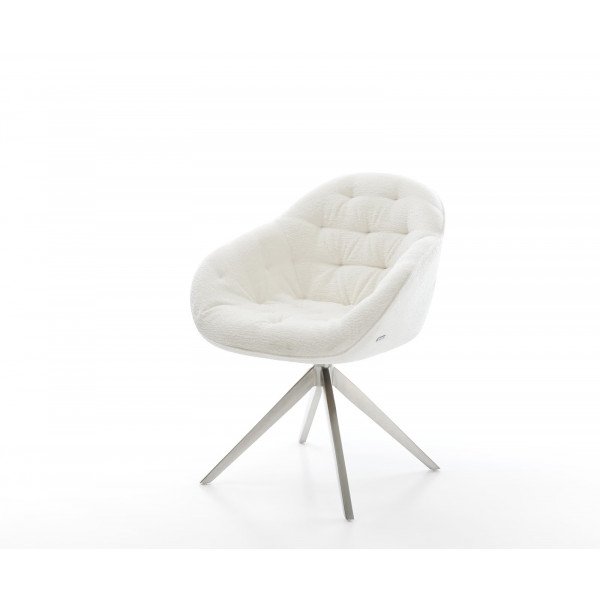 GAIO-II prémium boucle étkezőszék - beige/fehér/szürke DELIFE