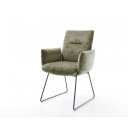 KILEN prémium zsenília étkezőszék - zöld/szürke