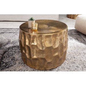 JADE modern fém dohányzóasztal - 53cm - arany