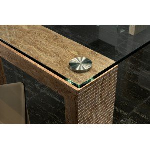 FOSSILE kő dekor design étkezőasztal 180/200cm STONES