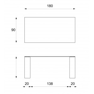 ROCCIA kő dekor design étkezőasztal 180/200cm