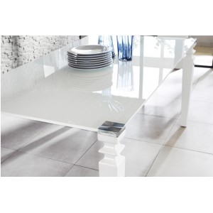 GLAMOUR design üveg étkezőasztal