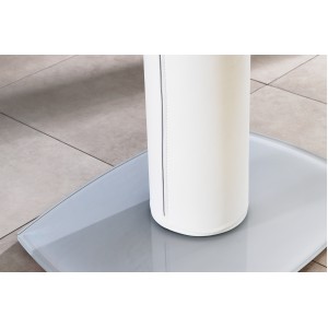 KYOTO bővíthető üveg design étkezőasztal fehér/fehér