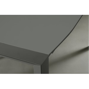 TRIANGOLO L design savmart üveg bővíthető étkezőasztal - antracit STONES