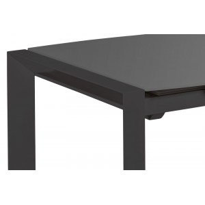TRIANGOLO L design savmart üveg bővíthető étkezőasztal - antracit