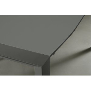 TRIANGOLO L design savmart üveg bővíthető étkezőasztal - antracit STONES