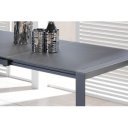 TRIANGOLO S design savmart üveg bővíthető étkezőasztal - antracit