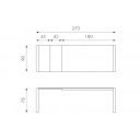 LINEARE fehér bővíthető étkezőasztal