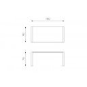 LINEARE fehér bővíthető étkezőasztal