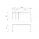 LINEARE fehér bővíthető étkezőasztal