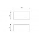 LINEARE fehér bővíthető étkezőasztal