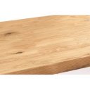 VOLARE tölgyfa dekor design étkezőasztal üveg lábakkal