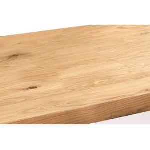 VOLARE tölgyfa dekor design étkezőasztal üveg lábakkal