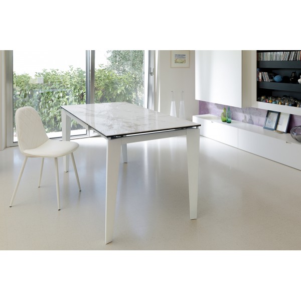 CERAMICA márvány kerámia lapos bővíthető design étkezőasztal CERAMICA márvány kerámia lapos bővíthető design étkezőasztal