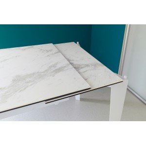 CERAMICA márvány kerámia lapos bővíthető design étkezőasztal STONES