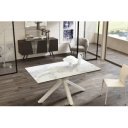 CERAMICA X márvány kerámia lapos bővíthető design étkezőasztal
