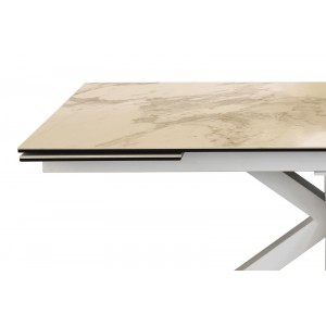 CERAMICA X márvány kerámia lapos bővíthető design étkezőasztal
