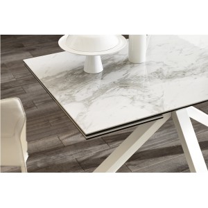 CERAMICA X márvány kerámia lapos bővíthető design étkezőasztal