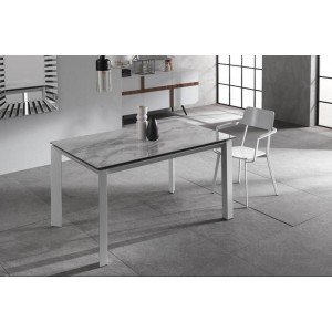 ACCOUNT kerámia lapos bővíthető design étkezőasztal - márvány STONES