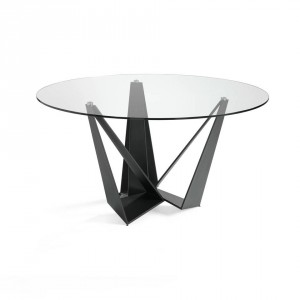 ARTISTIC design kerek étkezőasztal - 150cm - fekete