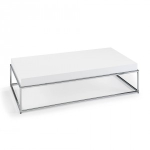 PLAIN design dohányzóasztal - fehér - 123cm