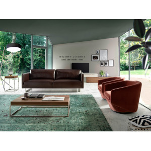 PLAIN design dohányzóasztal - dió - 123cm