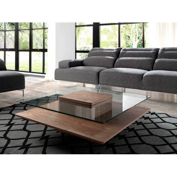 GOMEZ design dohányzóasztal - dió