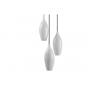 CHAMPAGNE III design üveg függőlámpa - fehér STONES