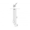 CHAMPAGNE III design üveg függőlámpa - fekete