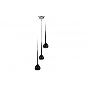 GOCCIA III design üveg függőlámpa - fekete STONES