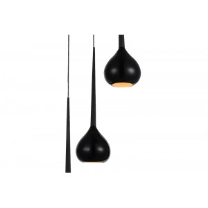 GOCCIA III design üveg függőlámpa - fekete