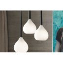 GOCCIA III design üveg függőlámpa - fehér