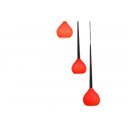 GOCCIA III design üveg függőlámpa - piros