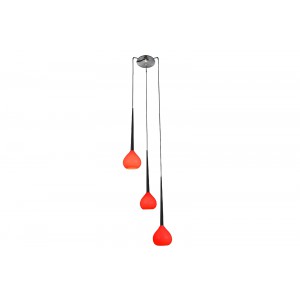 GOCCIA III design üveg függőlámpa - piros STONES
