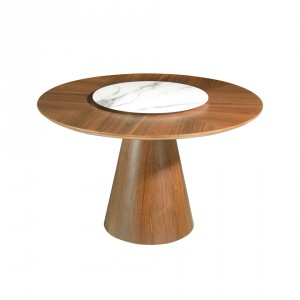 FAUSTO design kerek étkezőasztal - dió