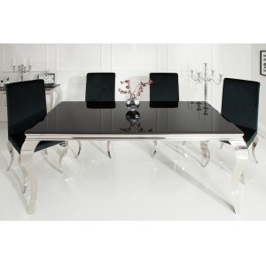 MODERN BAROCK design étkezőasztal - fekete -180cm