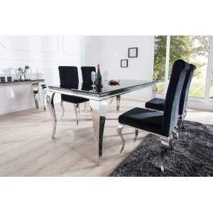 MODERN BAROCK design étkezőasztal - fekete - 200cm INVICTA