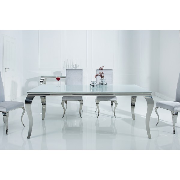 MODERN BAROCK design étkezőasztal - ezüst - 180cm