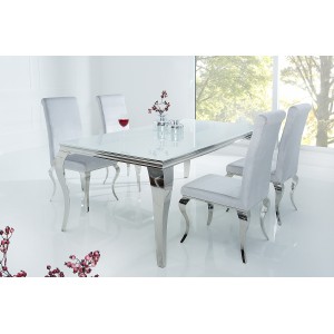MODERN BAROCK design étkezőasztal - ezüst - 180cm